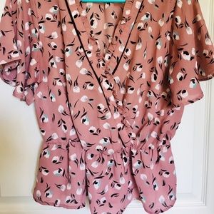 Women’s mauve floral blouse